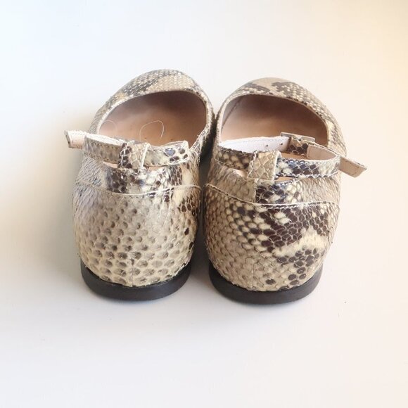 Italian Designer Paolo Castignani Snakeskin Ankle Strap Flats / Ballerinas 7 - Picture 4 of 16